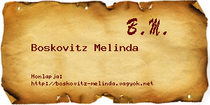 Boskovitz Melinda névjegykártya